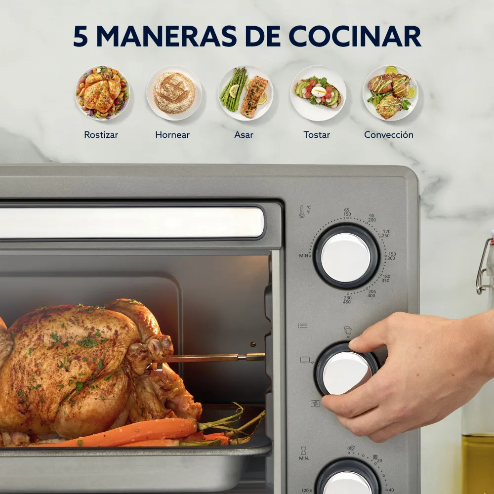 Horno XL Oster, con Rotisserie, de 60 L de Capacidad TSSTTV60MNS-1MX - Image 4